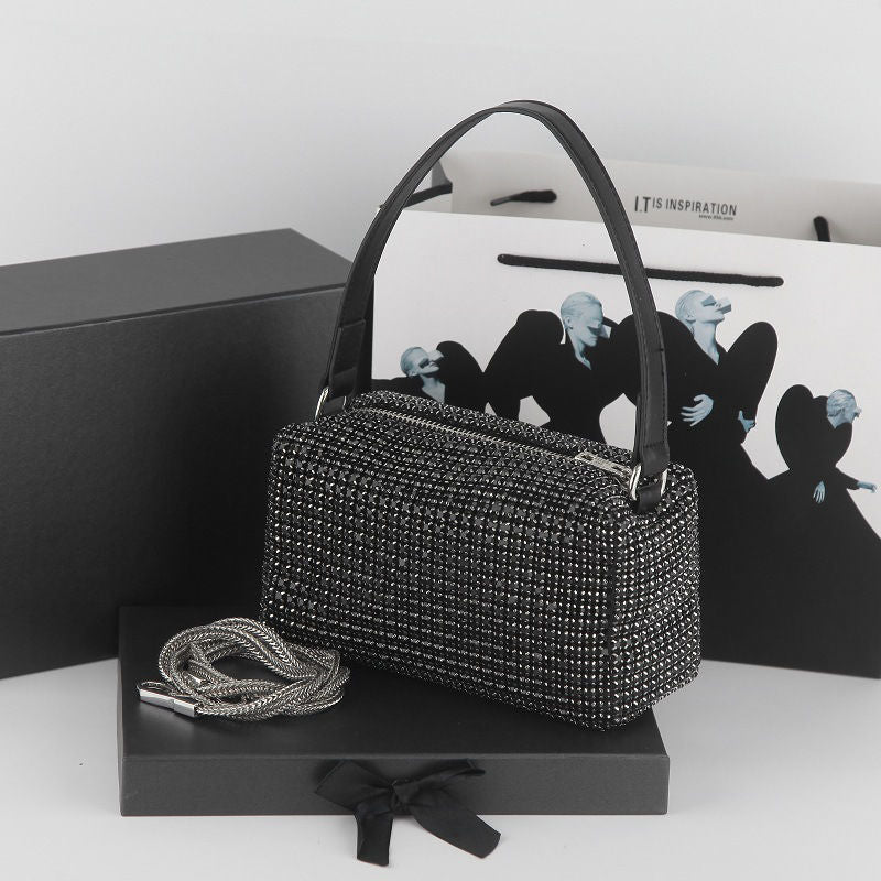 【#PQ05】Newest Fashionable crystal ladies handbags