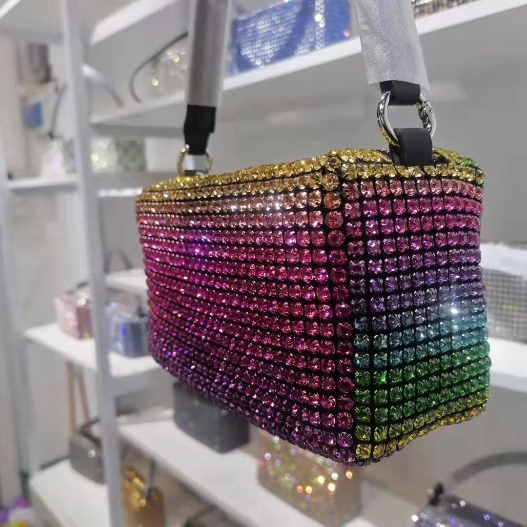 【#PQ05】Newest Fashionable crystal ladies handbags