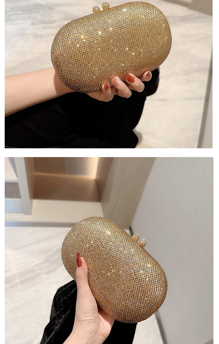 【#PQ07】Newest Fashionable crystal ladies evening bags