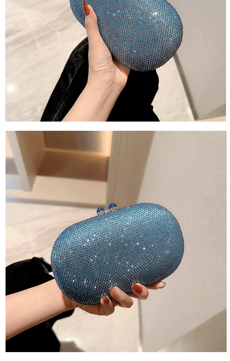 【#PQ07】Newest Fashionable crystal ladies evening bags