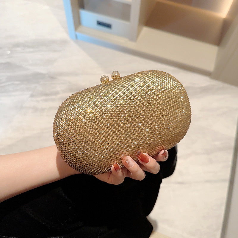 【#PQ07】Newest Fashionable crystal ladies evening bags