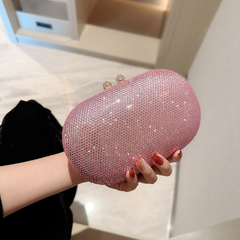 【#PQ07】Newest Fashionable crystal ladies evening bags