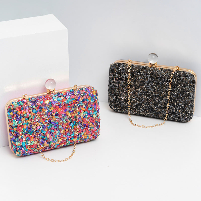【#PQ08】Newest Fashionable crystal wedding/party bags