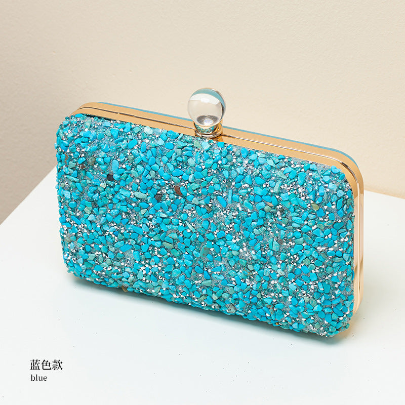 【#PQ08】Newest Fashionable crystal wedding/party bags