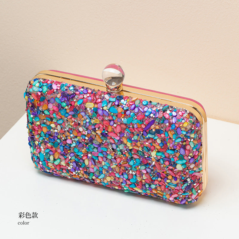 【#PQ08】Newest Fashionable crystal wedding/party bags