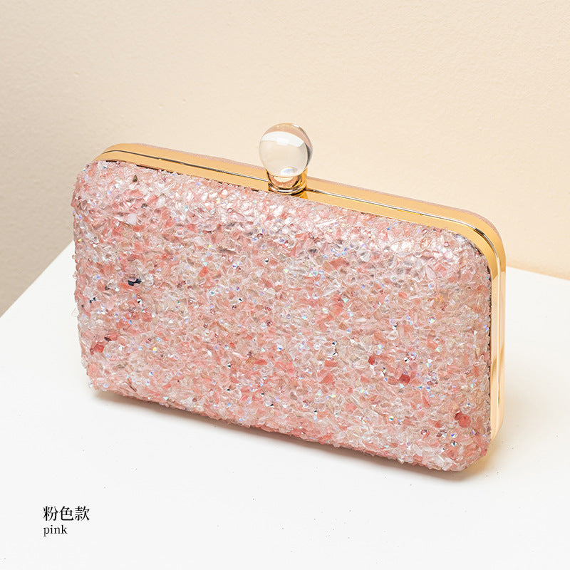 【#PQ08】Newest Fashionable crystal wedding/party bags
