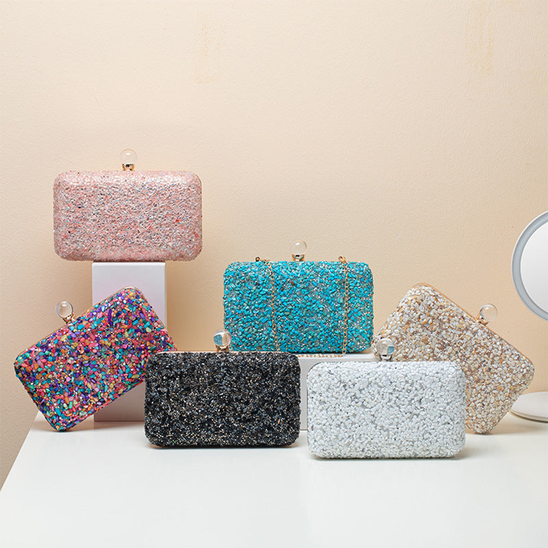 【#PQ08】Newest Fashionable crystal wedding/party bags