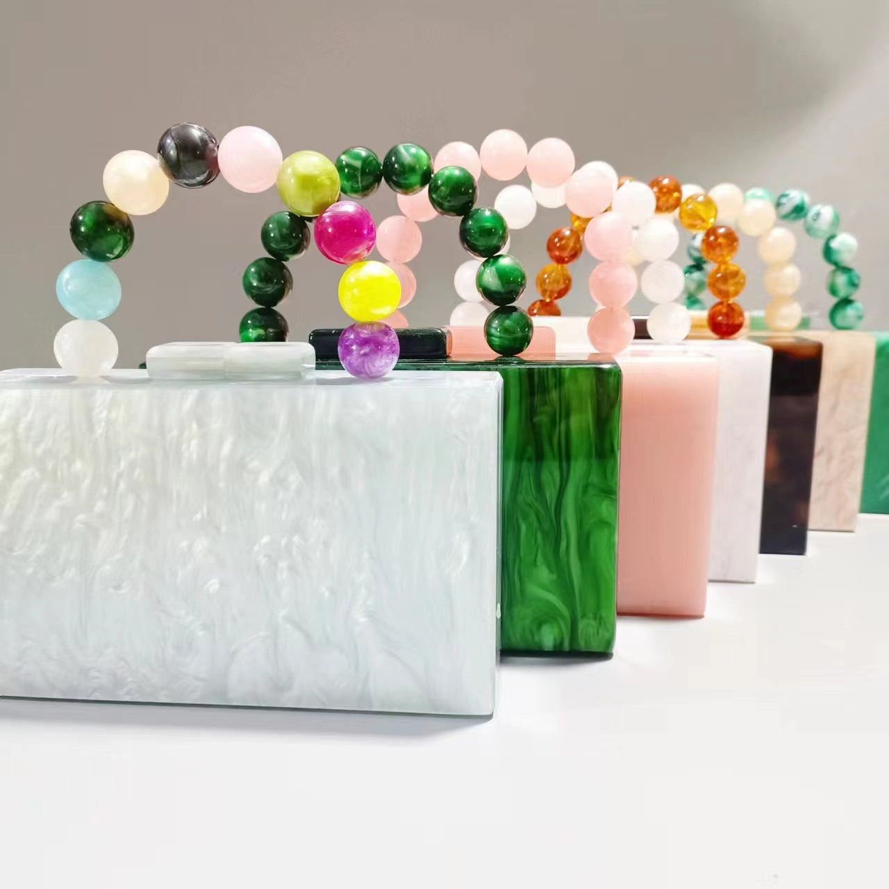 【#PQ09】Newest Fashionable ACRYLIC ladies handbags