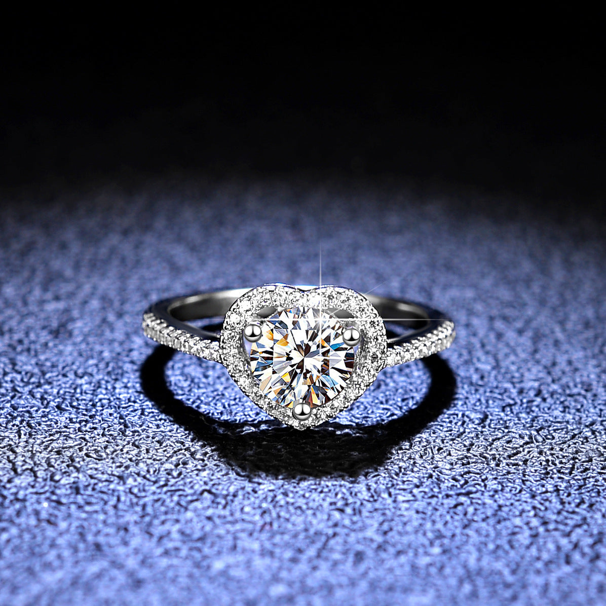 【#R01】（Heart）925 Sterling Silver Moissanite Rings
