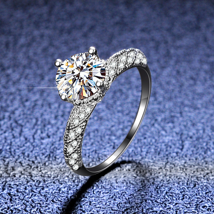 【#R02】（Angel Wings）925 Sterling Silver Moissanite Rings