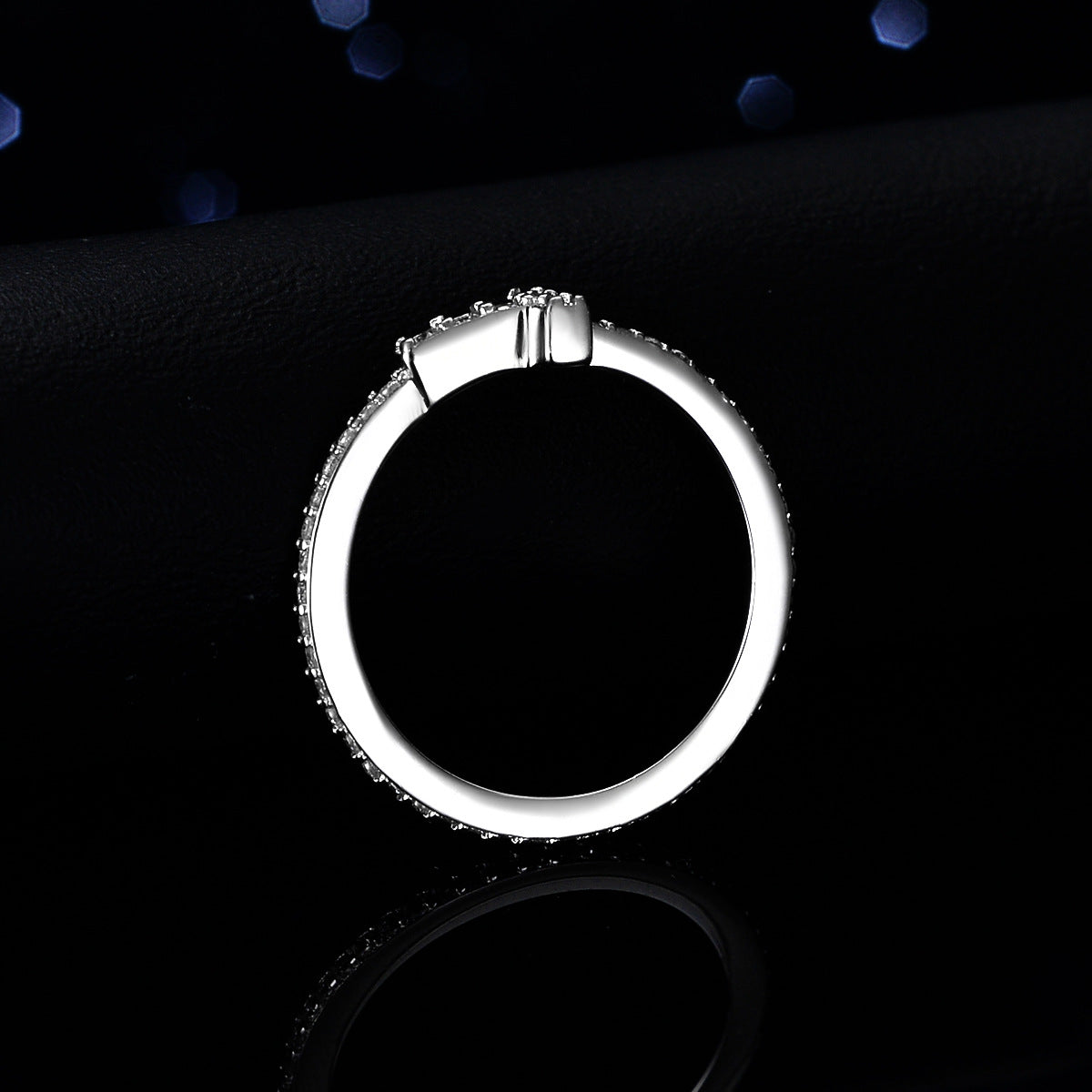【#R03】(Cross) 925 Sterling Silver Moissanite Rings