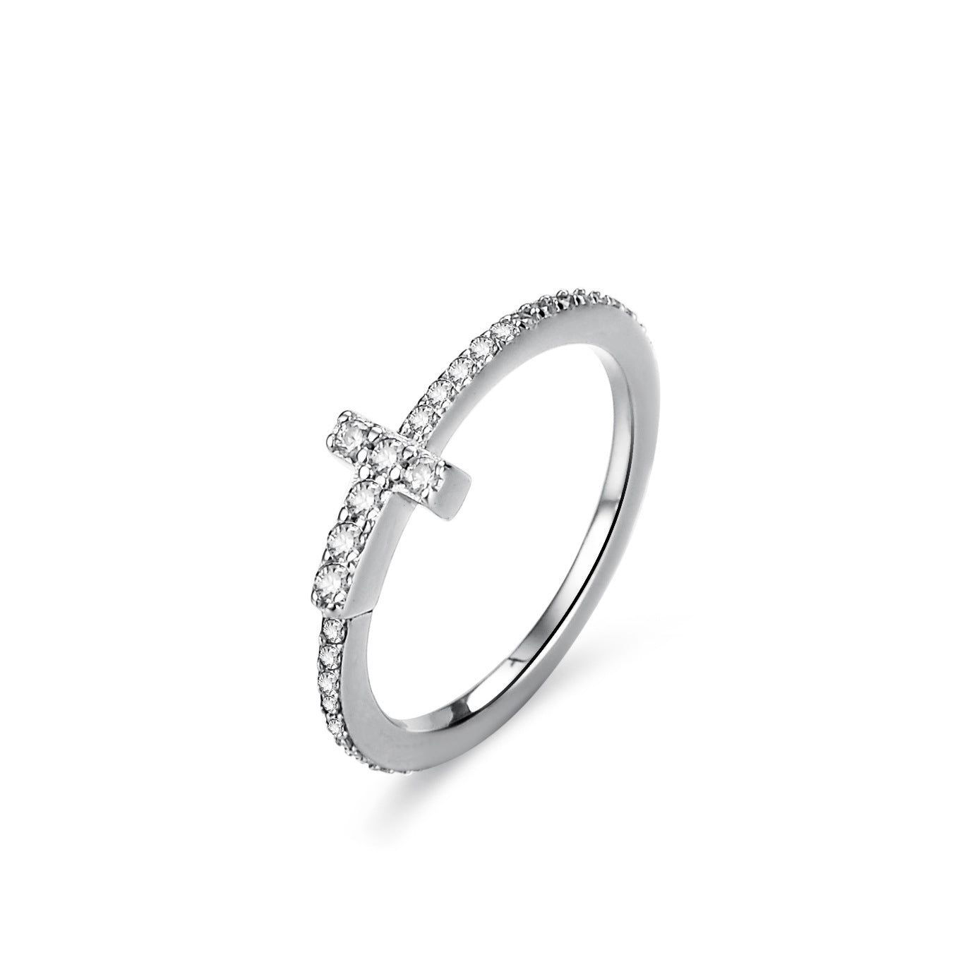 【#R03】(Cross) 925 Sterling Silver Moissanite Rings