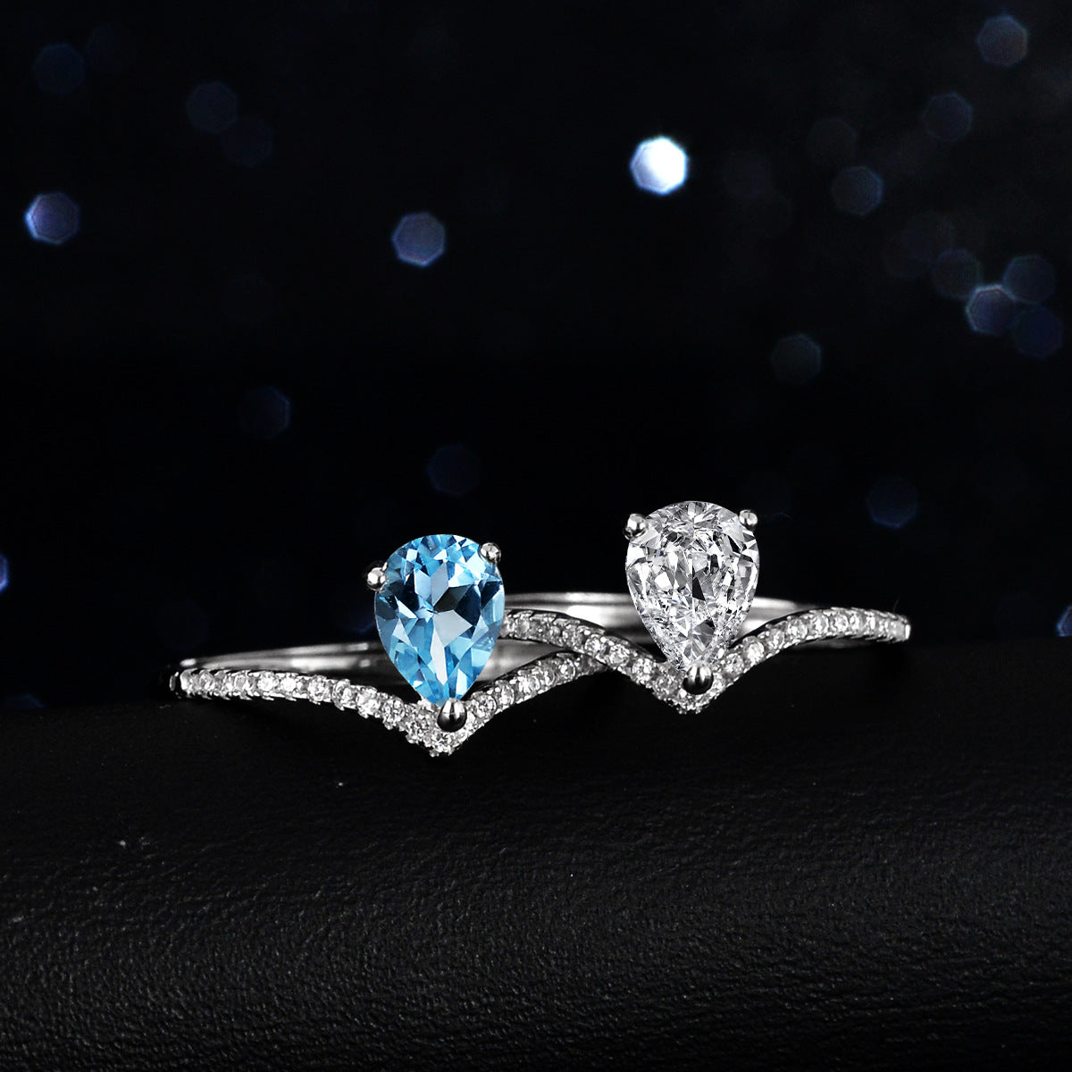 【#R04】925 Sterling Silver Moissanite Rings