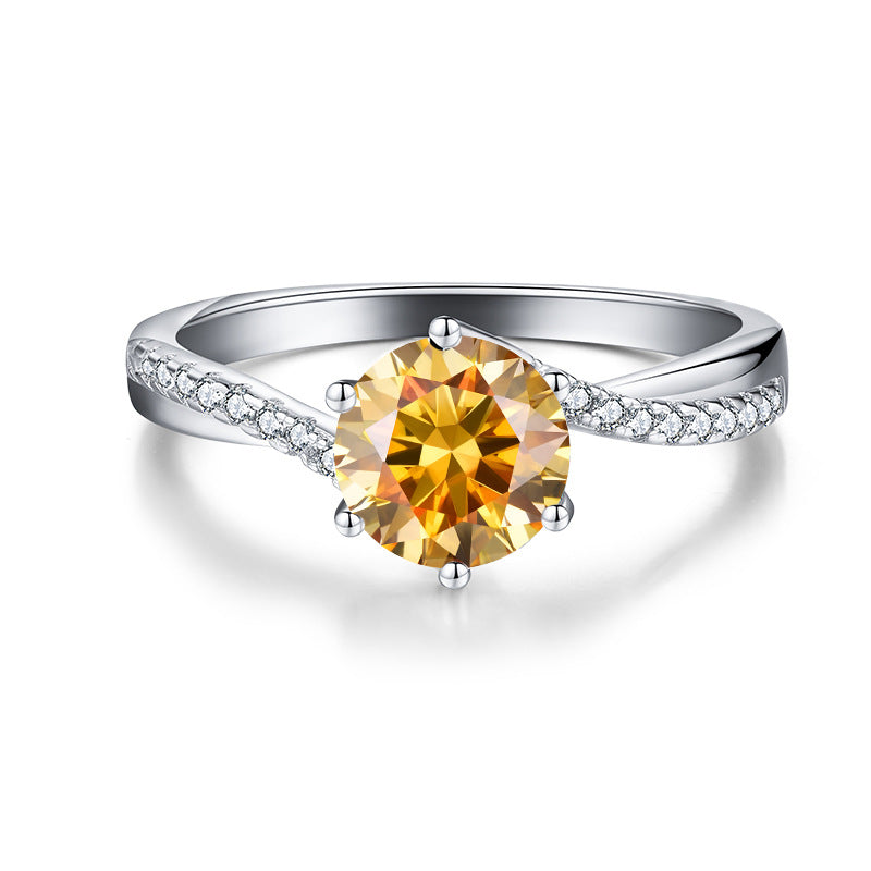 【#R10】(rainbow) 925 Sterling Silver Moissanite Rings