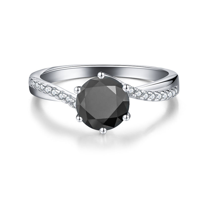 【#R10】(rainbow) 925 Sterling Silver Moissanite Rings