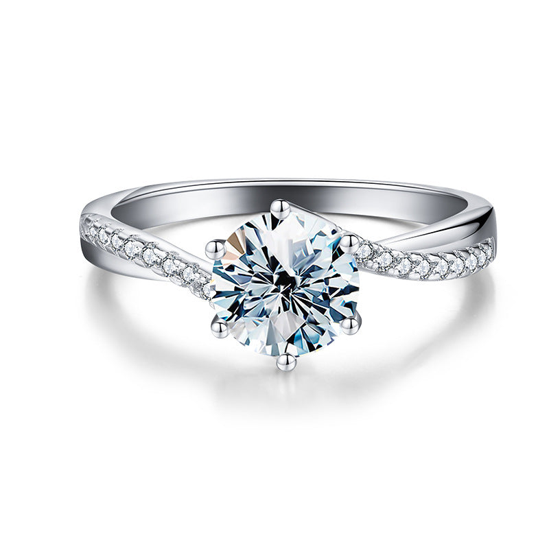 【#R10】(rainbow) 925 Sterling Silver Moissanite Rings