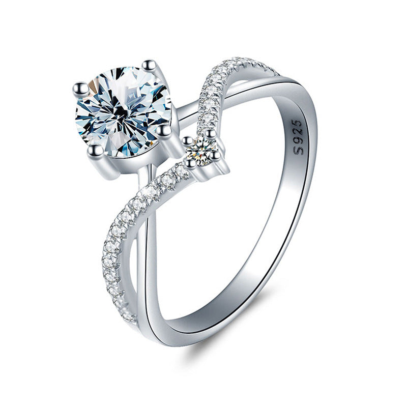 【#R11】925 Sterling Silver Colored-Moissanite Rings