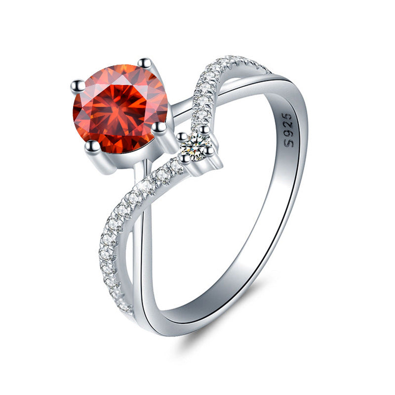 【#R11】925 Sterling Silver Colored-Moissanite Rings