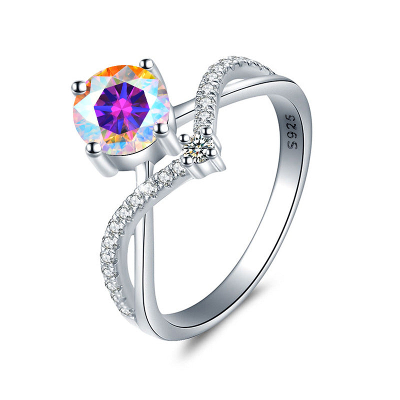 【#R11】925 Sterling Silver Colored-Moissanite Rings