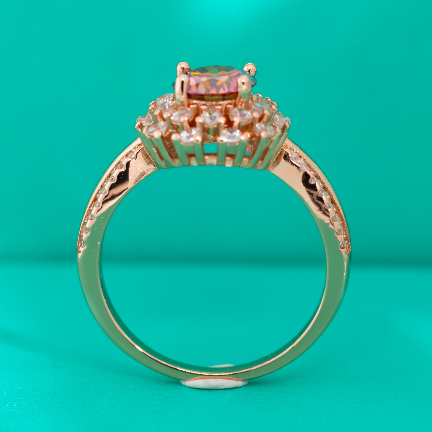 【#R15】（ Sun flower）925 Sterling Silver colored Moissanite Rings