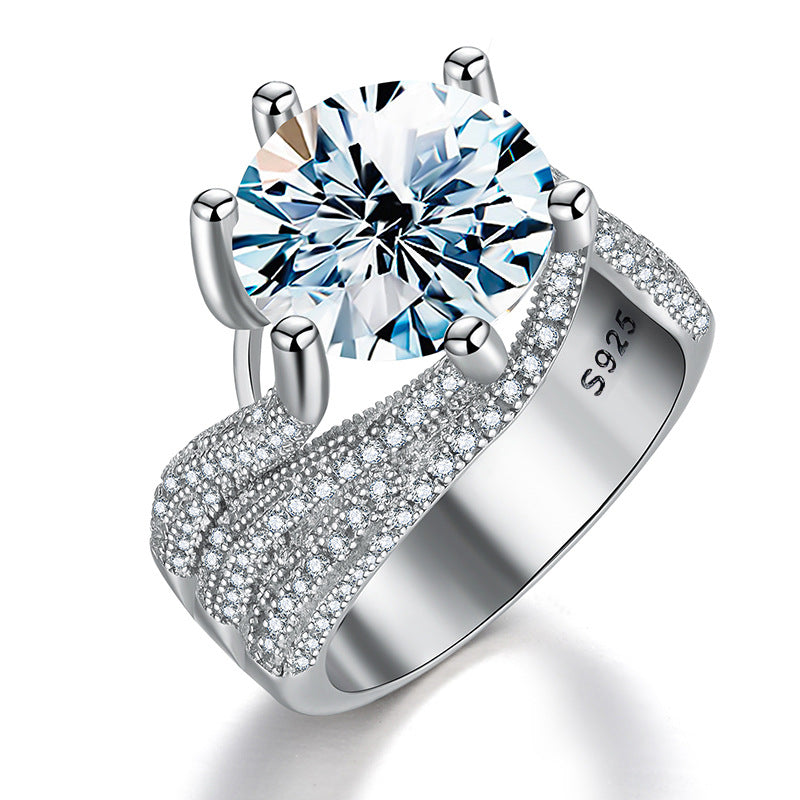 【#R16】（Luxury）925 Sterling Silver Moissanite Rings