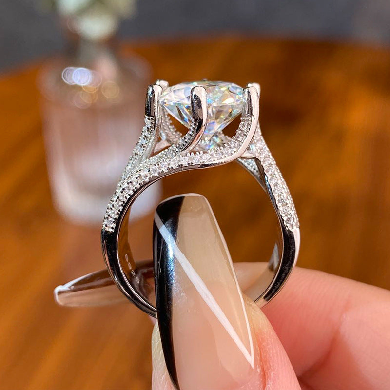 【#R16】（Luxury）925 Sterling Silver Moissanite Rings