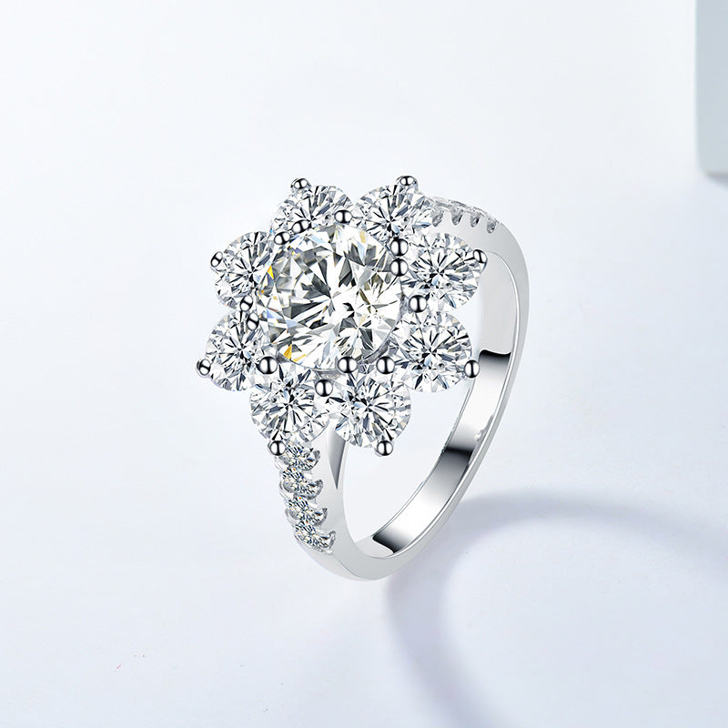 【PartyQueen-Rings Collections】925 Sterling Silver Moissanite Rings (buy 1 get 3 more freebies: Ring+Jewelry case+Silver Polishing cloth)