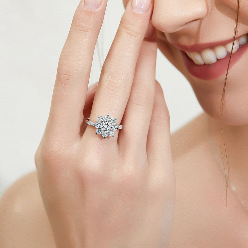 【#R28】（art）925 Sterling Silver Moissanite Rings