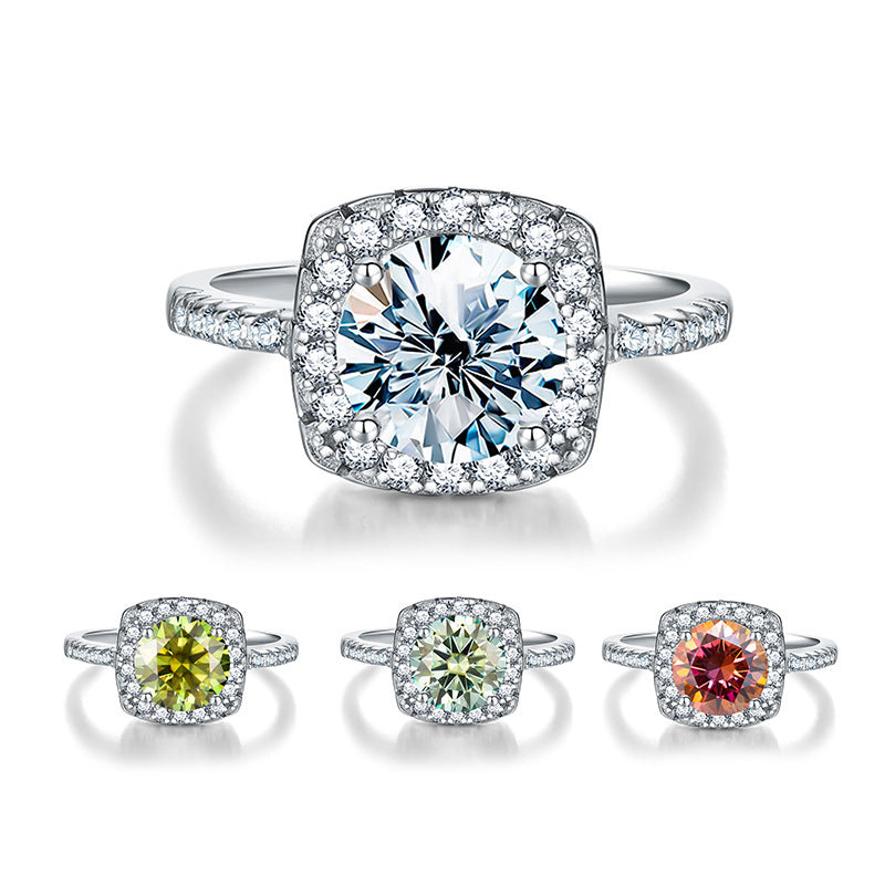 【#R29】925 Sterling Silver Moissanite Rings