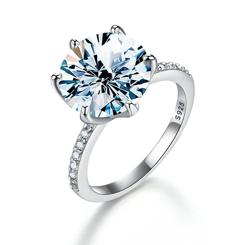 【PartyQueen-Rings Collections】925 Sterling Silver Moissanite Rings (buy 1 get 3 more freebies: Ring+Jewelry case+Silver Polishing cloth)