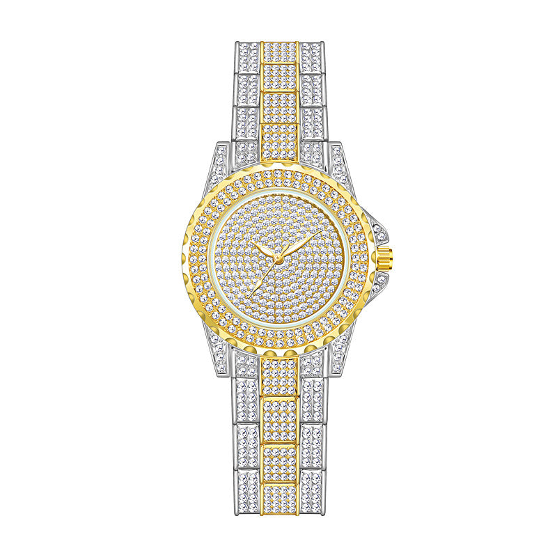【#W01】Popular watch chain full diamonds female watches