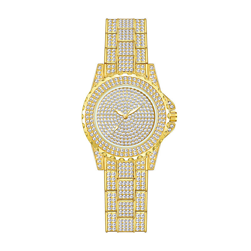 【#W01】Popular watch chain full diamonds female watches