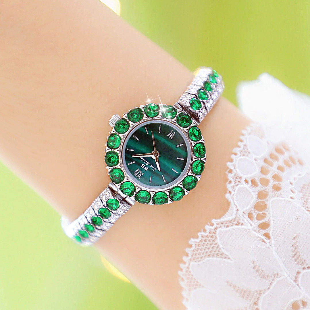 【#W02】Popular watch chain full diamonds female watches
