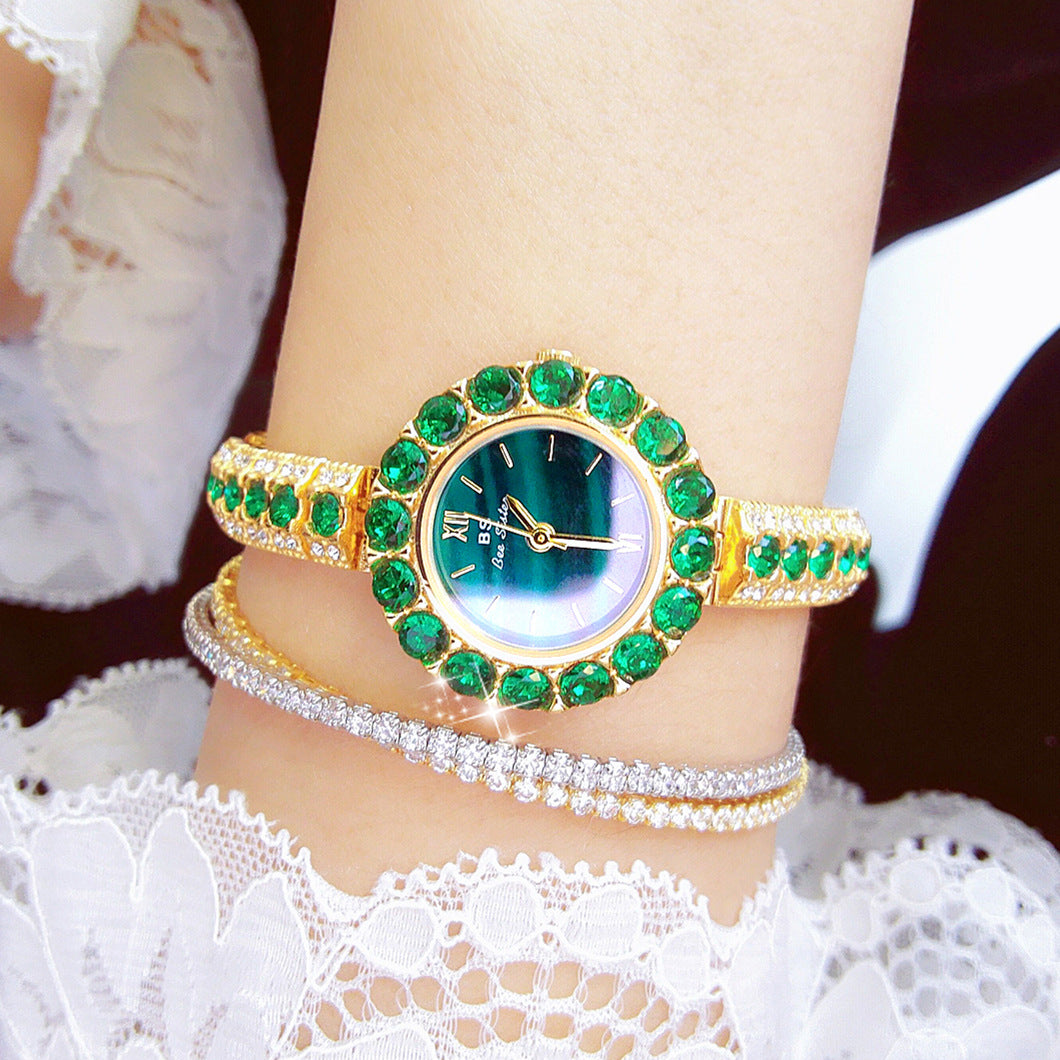 【#W02】Popular watch chain full diamonds female watches