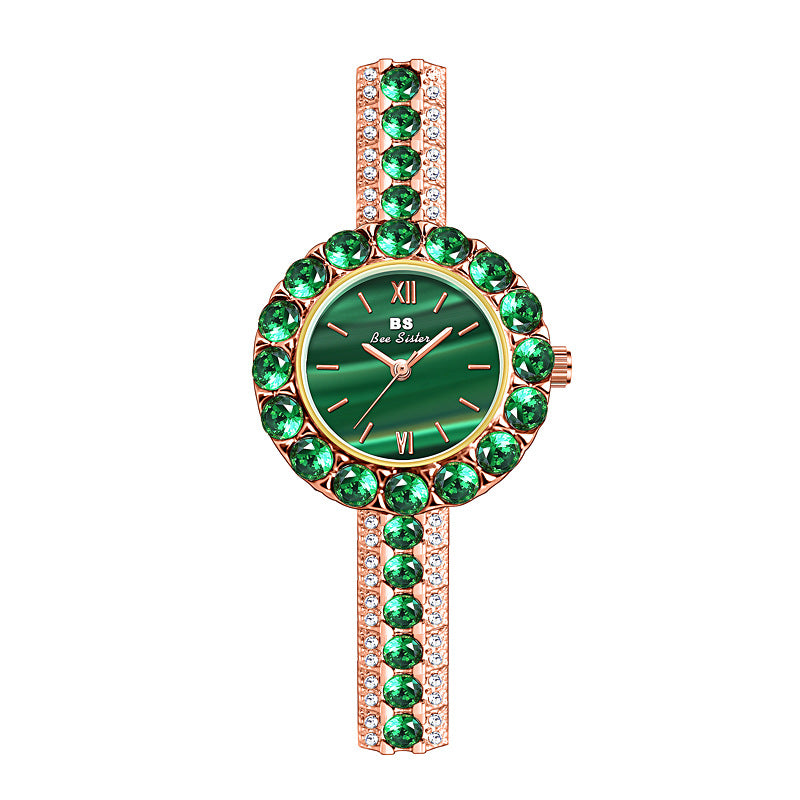 【#W02】Popular watch chain full diamonds female watches