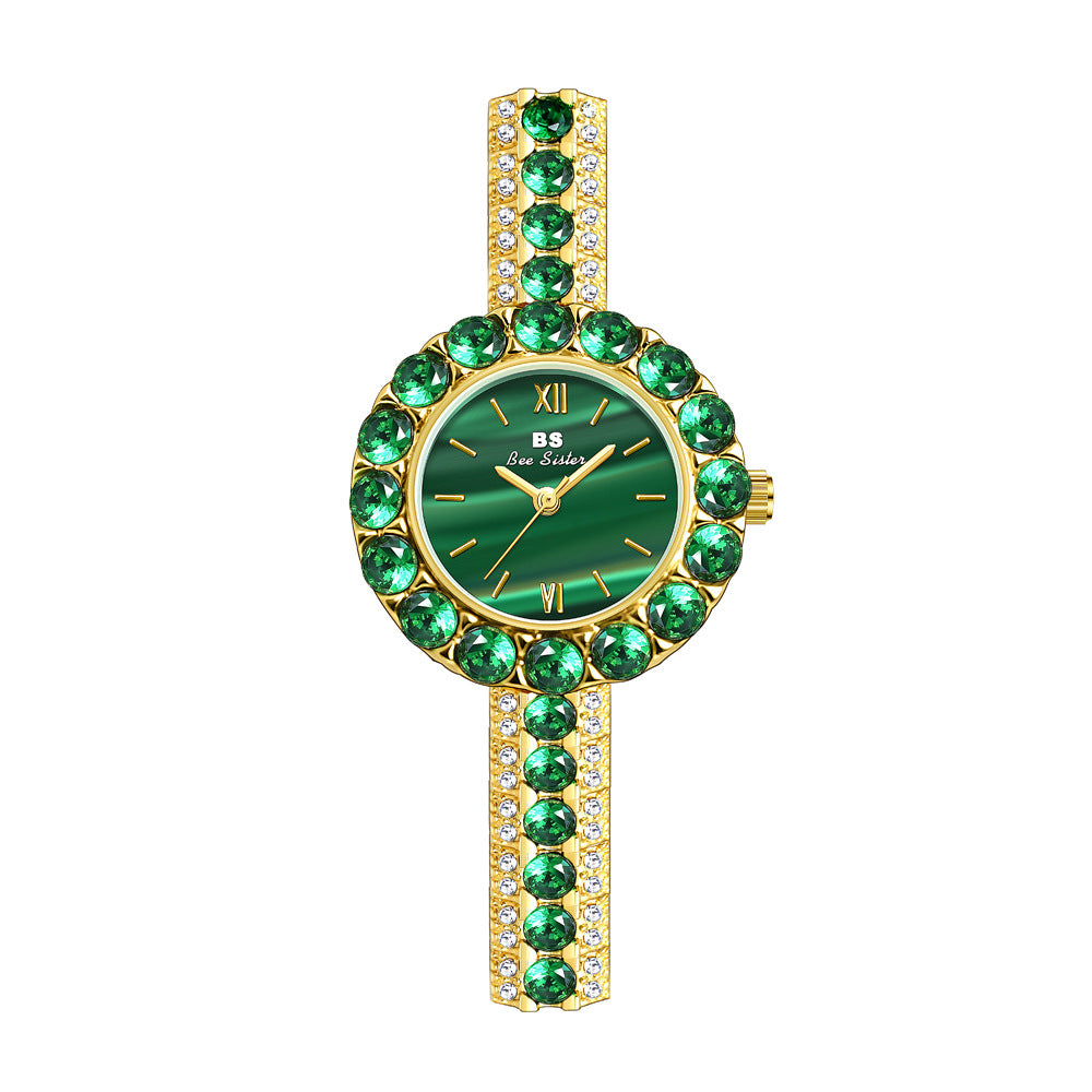 【#W02】Popular watch chain full diamonds female watches