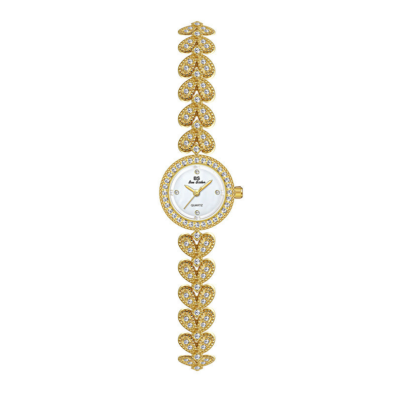 【#W06】Popular watch chain full diamonds female watches