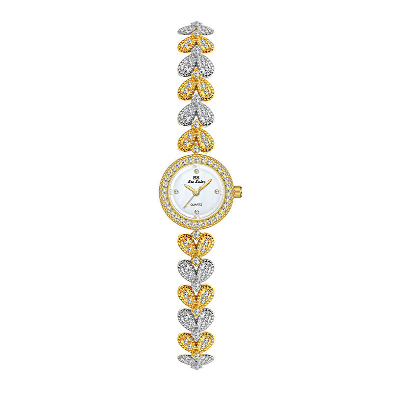 【#W06】Popular watch chain full diamonds female watches