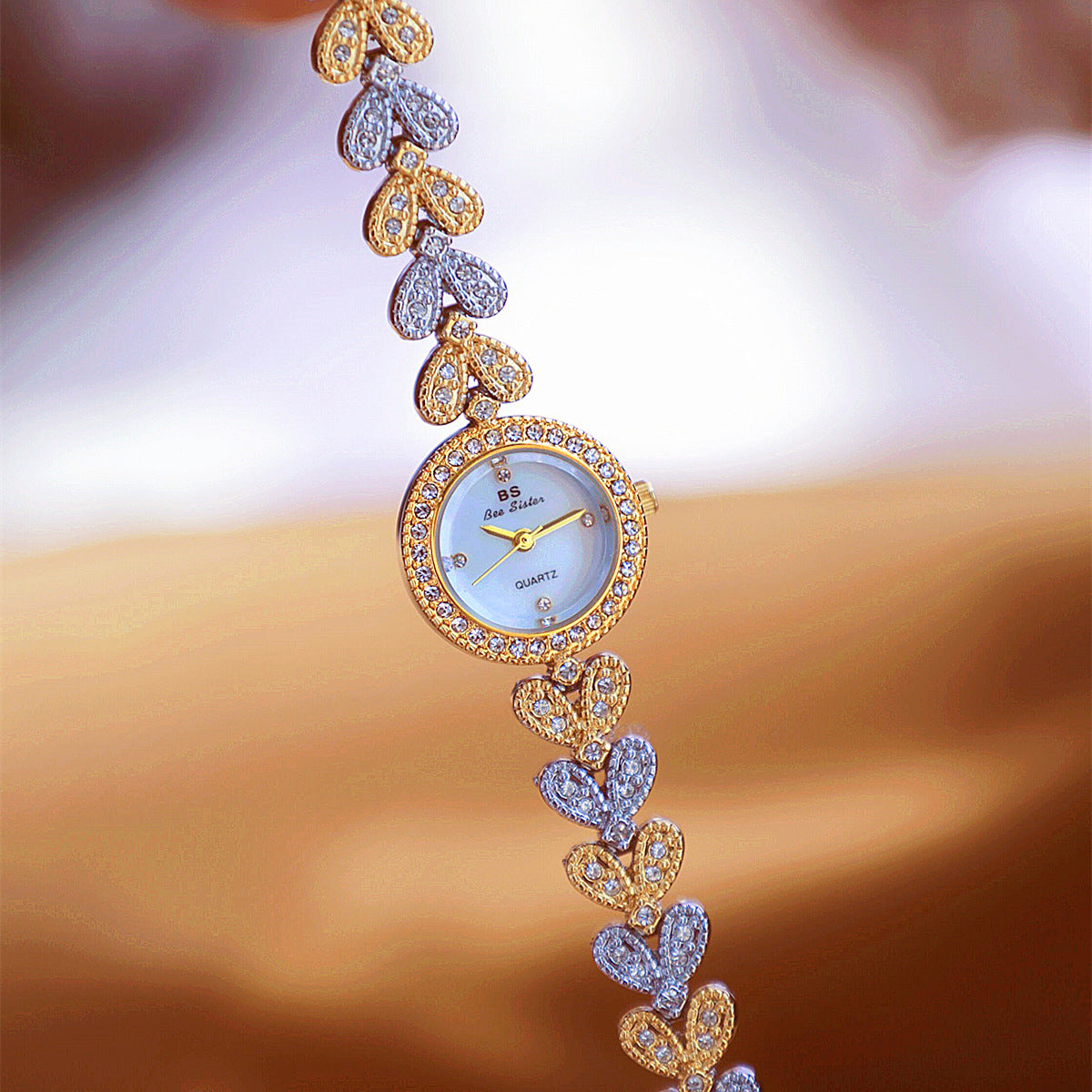 【#W06】Popular watch chain full diamonds female watches