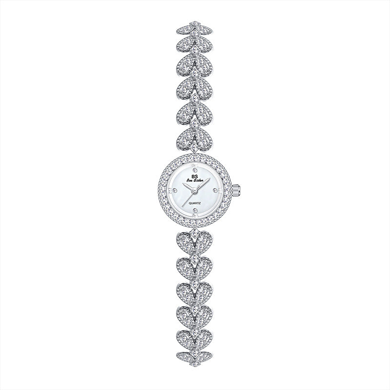 【#W06】Popular watch chain full diamonds female watches